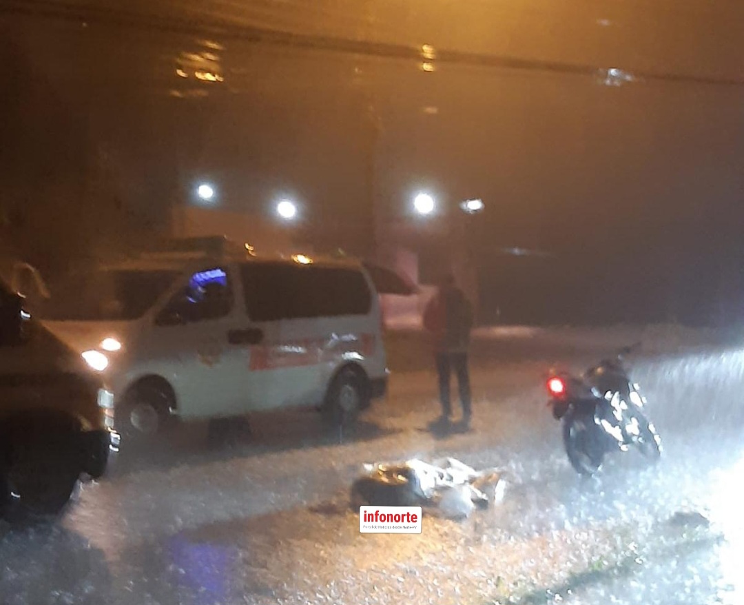 Columna semi caida de Copaco provocó accidente fatal en Pedro Juan.