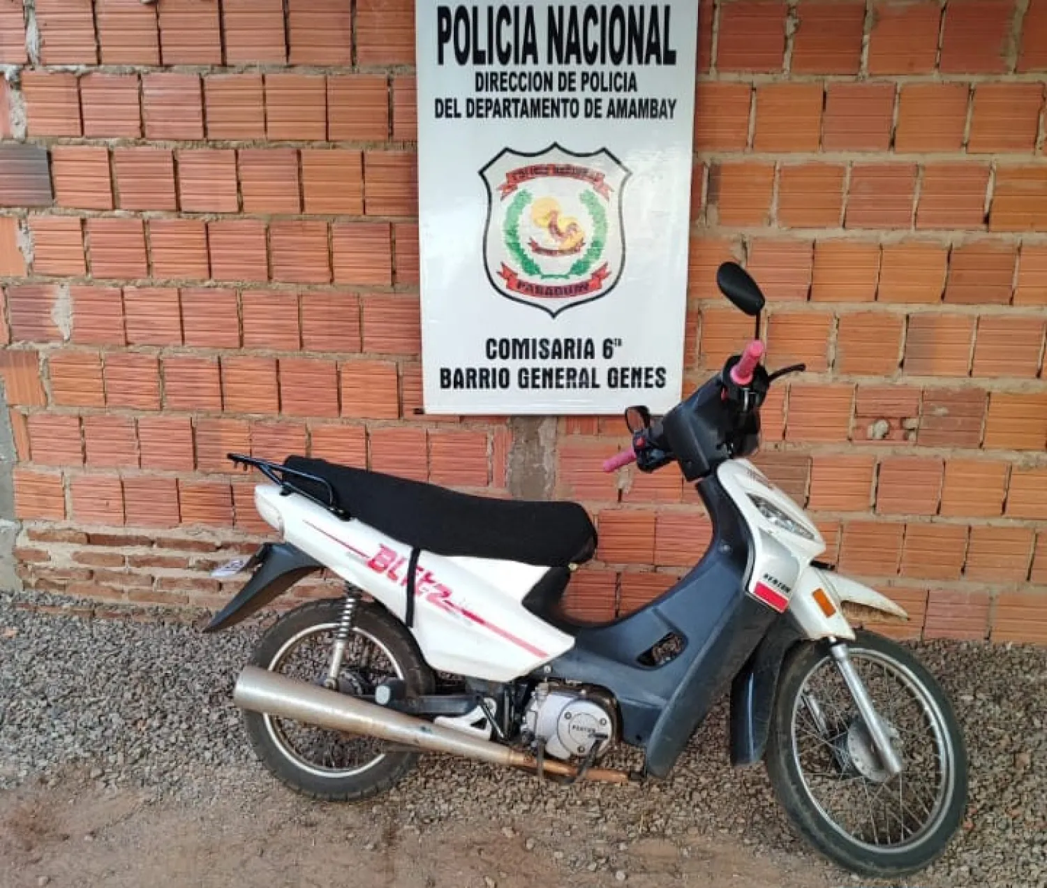 Recuperan motocicleta hurtada en el barrio Guaraní de Pedro Juan