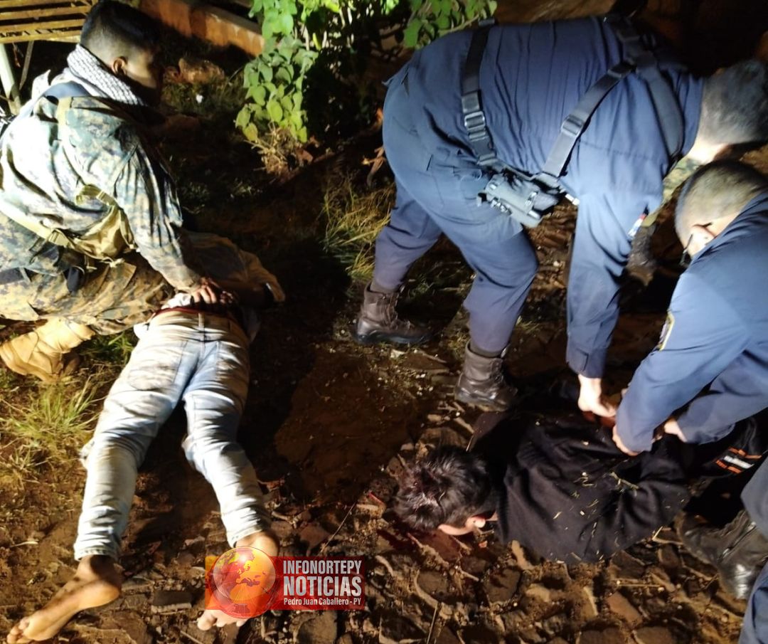 Detienen a tres sujetos tras persecución en Pedro Juan
