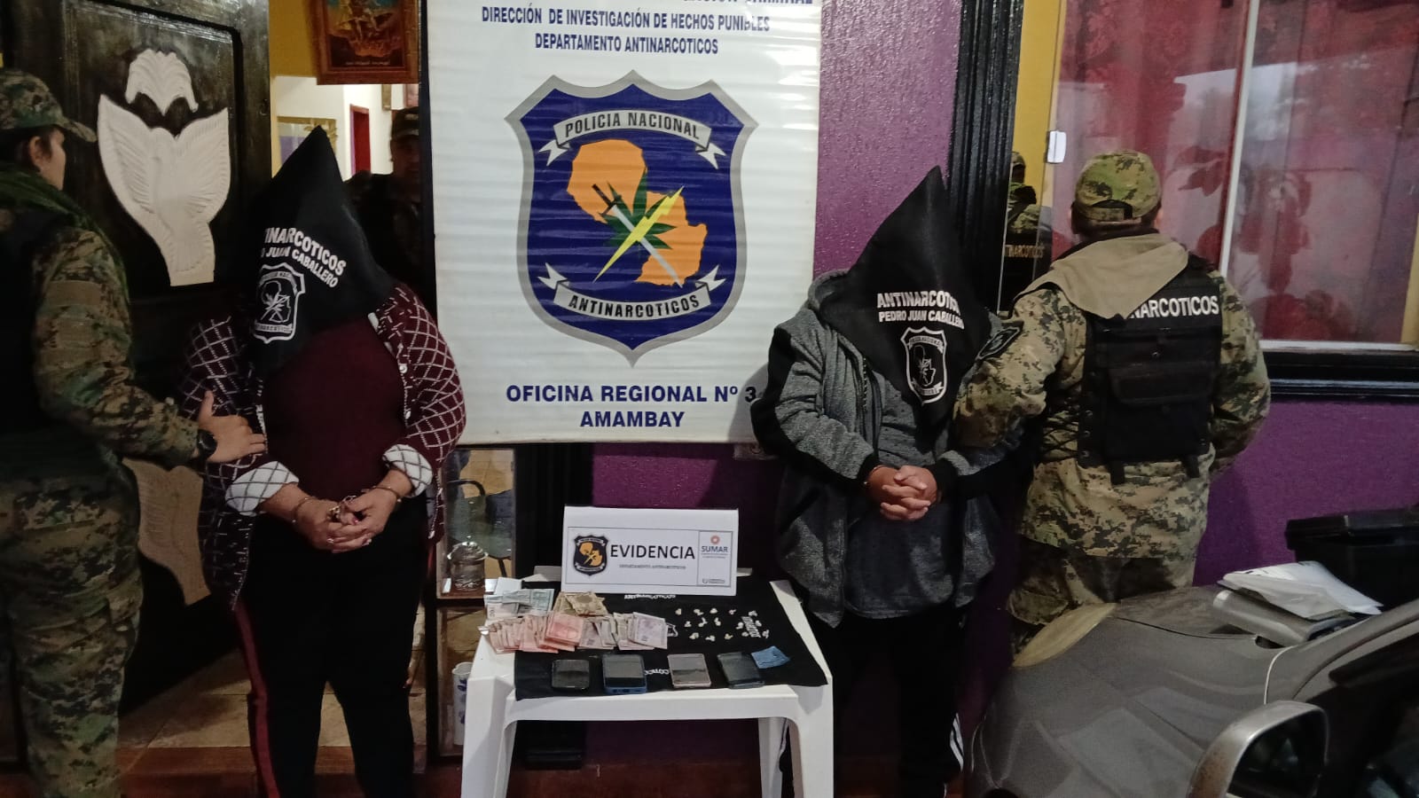 Una pareja detenida con "Crack" en Pedro Juan.
