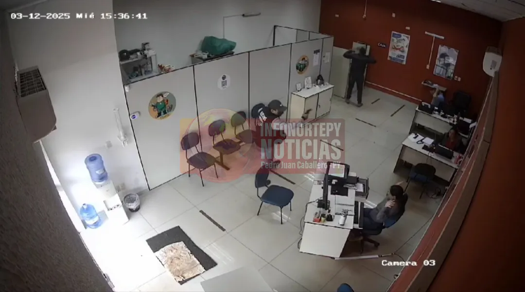 Asalto a mano armada en casa de créditos en Pedro Juan