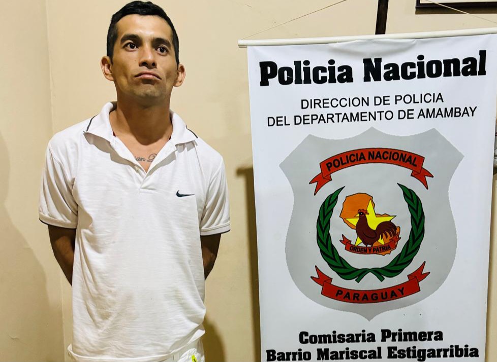Policía detiene a delincuente con orden de captura en Pedro Juan.