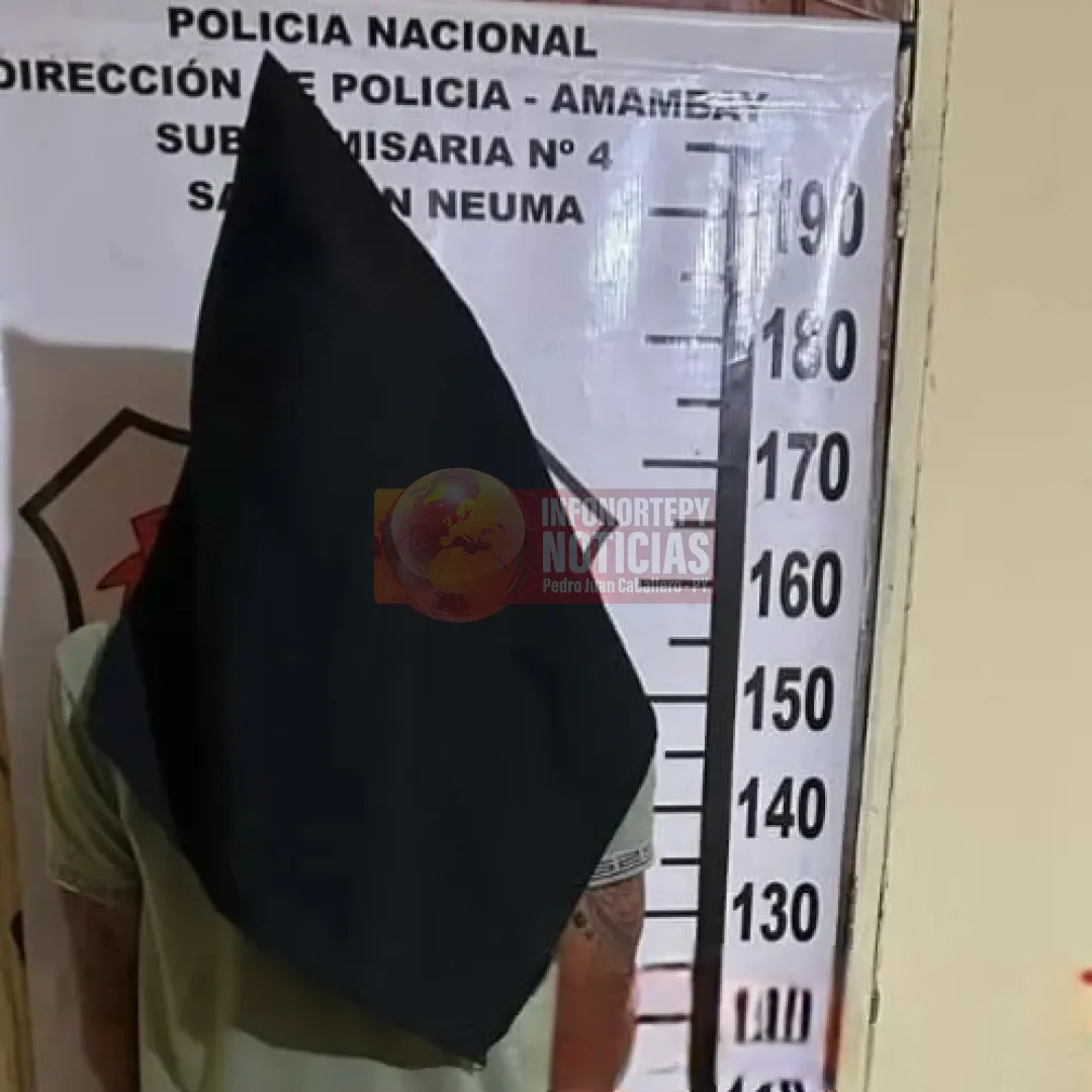 Detienen a hombre por violación de domicilio y amenazas con machete en Pedro Juan