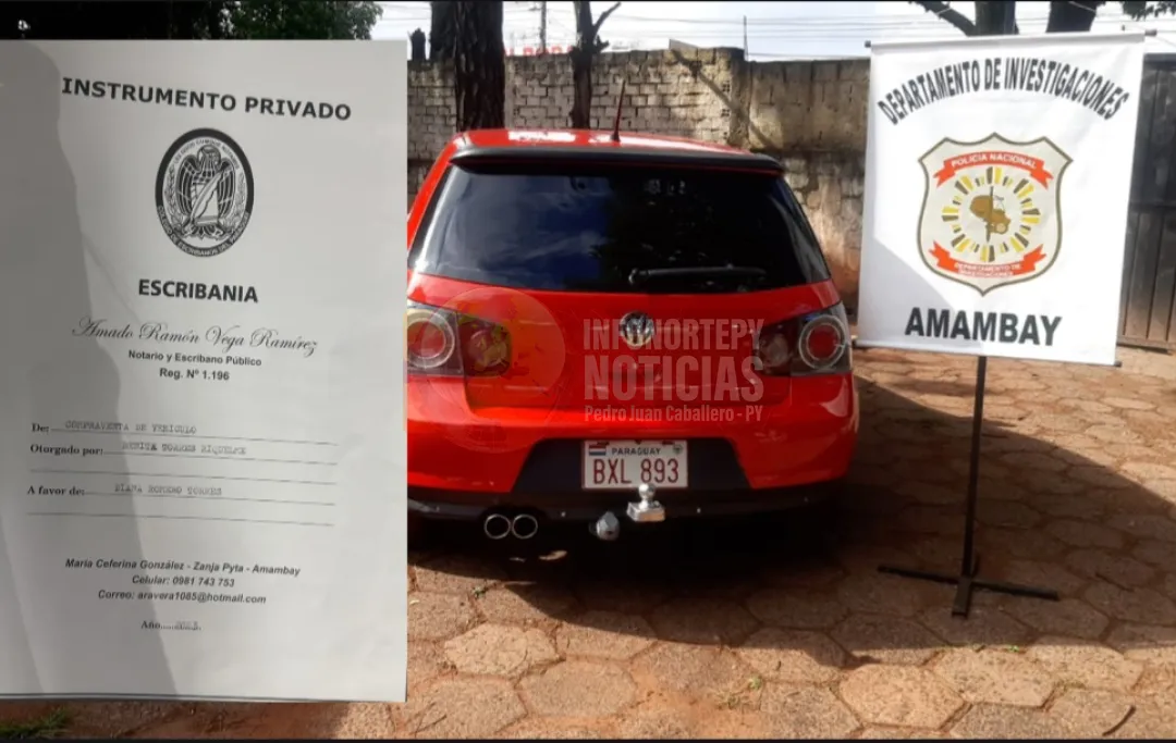 Mujer en cuyo nombre se encontraba un vehículo incautado afirma haber vendido y presenta contrato