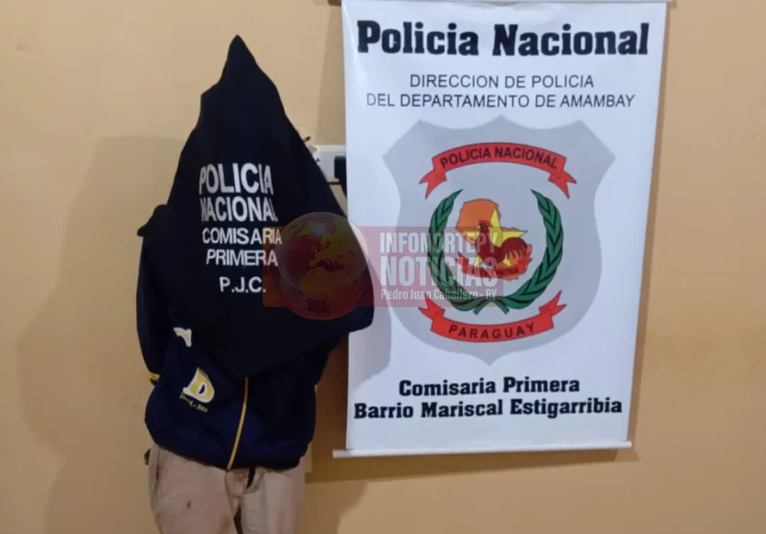Detienen a supuesto ladrón de motocicleta en Pedro Juan
