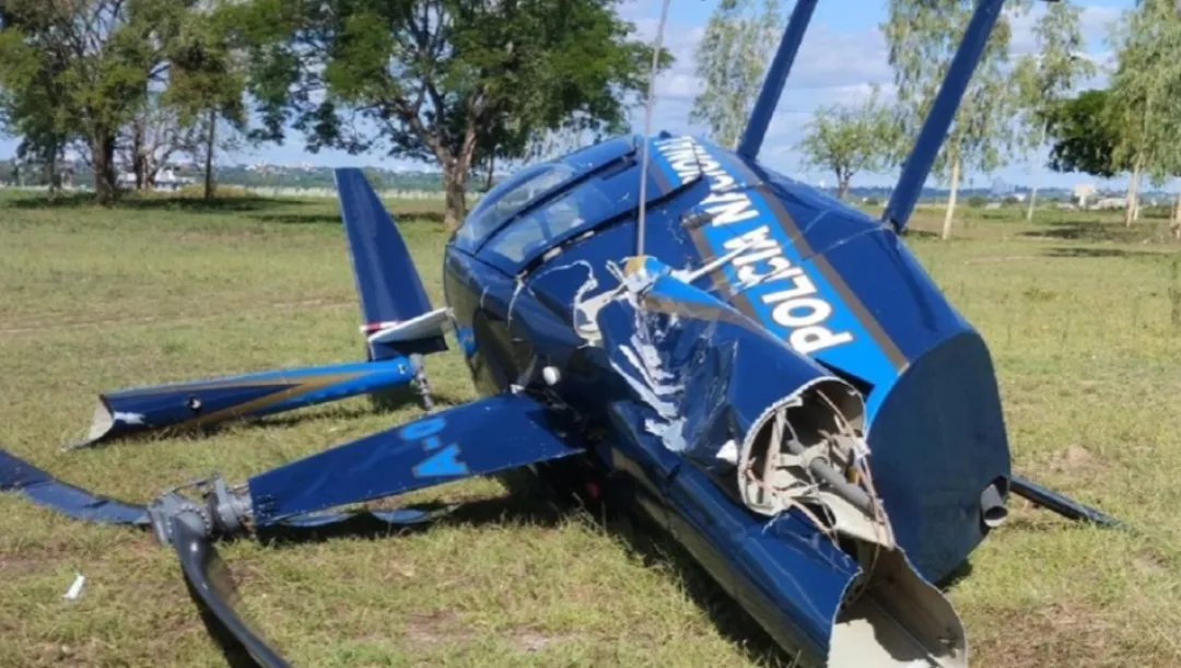 Helicóptero de la Policía Nacional cae en Presidente Hayes