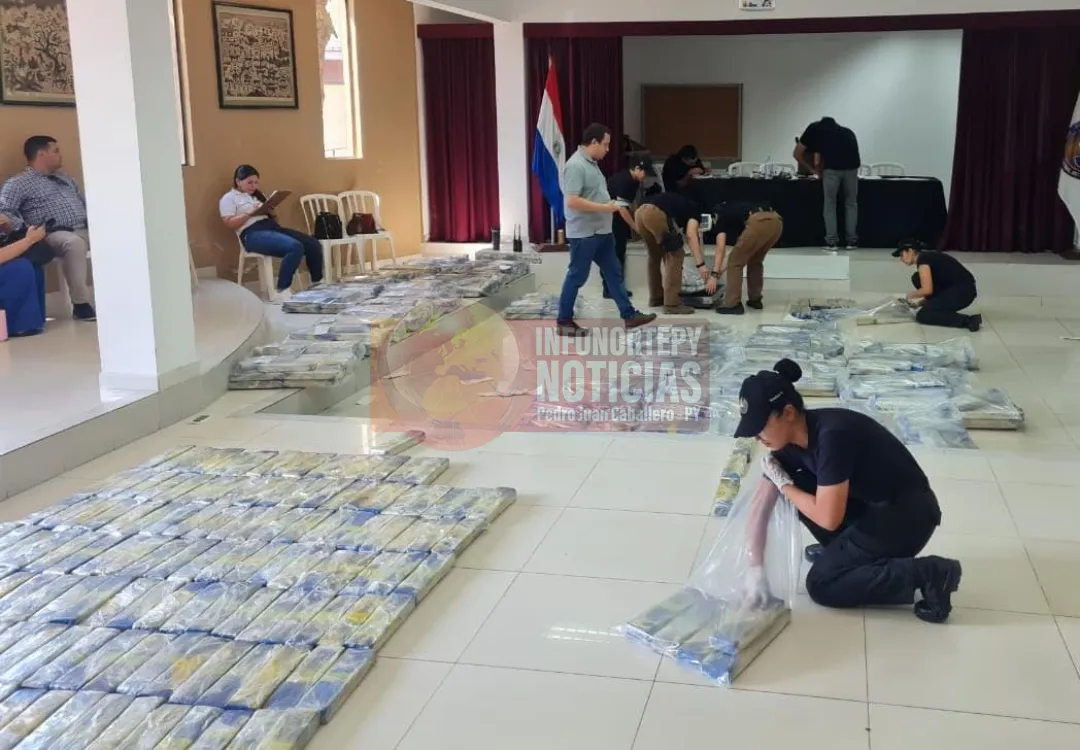 Detenidos, incautación de drogas en Zanja Pyta