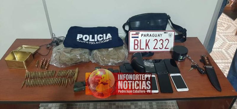 Policía en allanamiento tras triple homicidio en Yby Yaú incautan varías evidencias