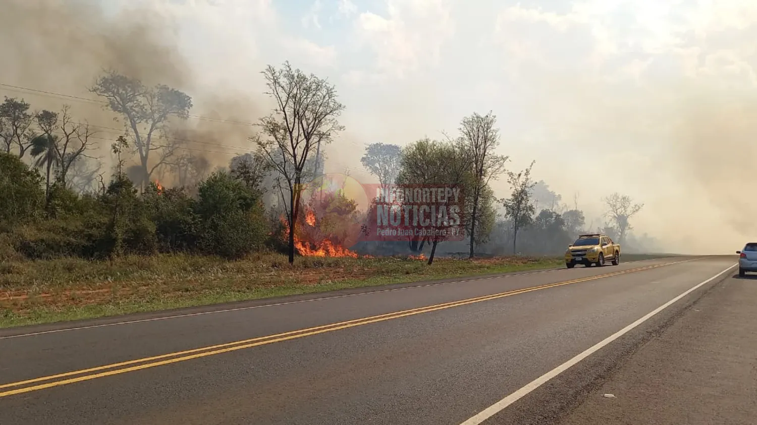 Piden declarar emergencia tras incendio en Parque Nacional Cerro Corá