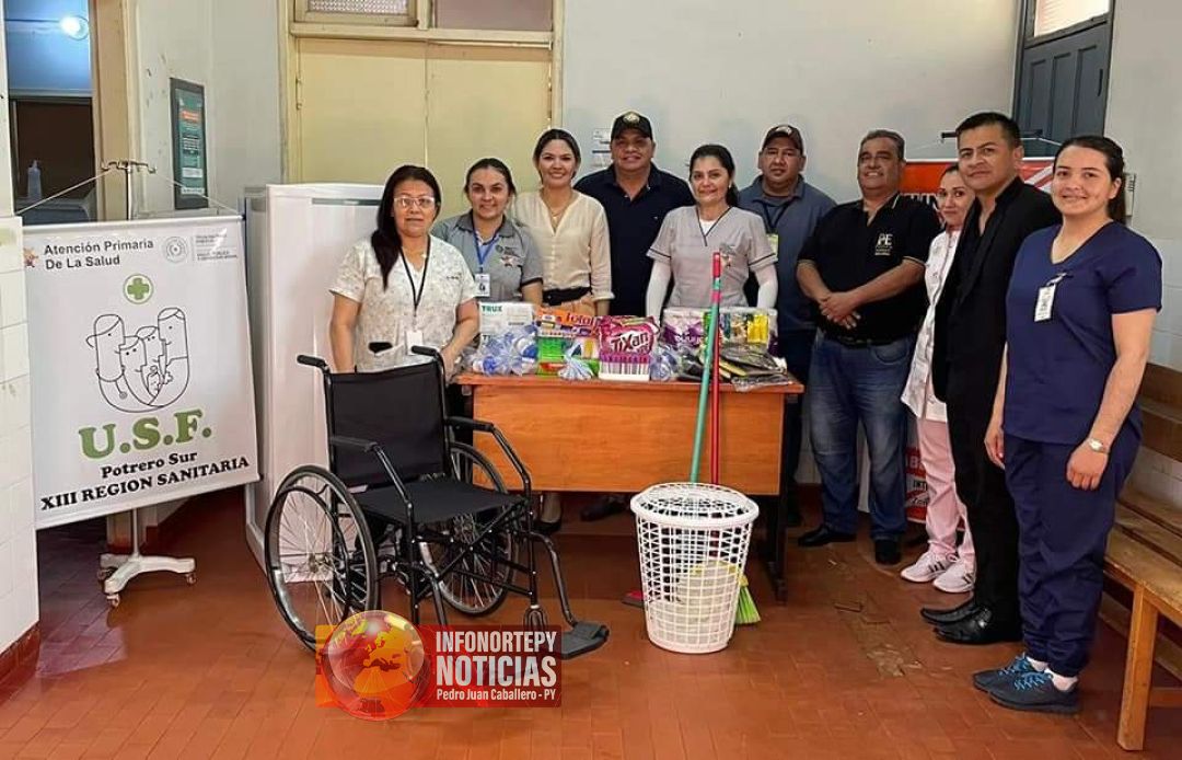 Municipalidad de Zanja Pyta entrega de insumos y electrodomésticos a las USF del distrito.