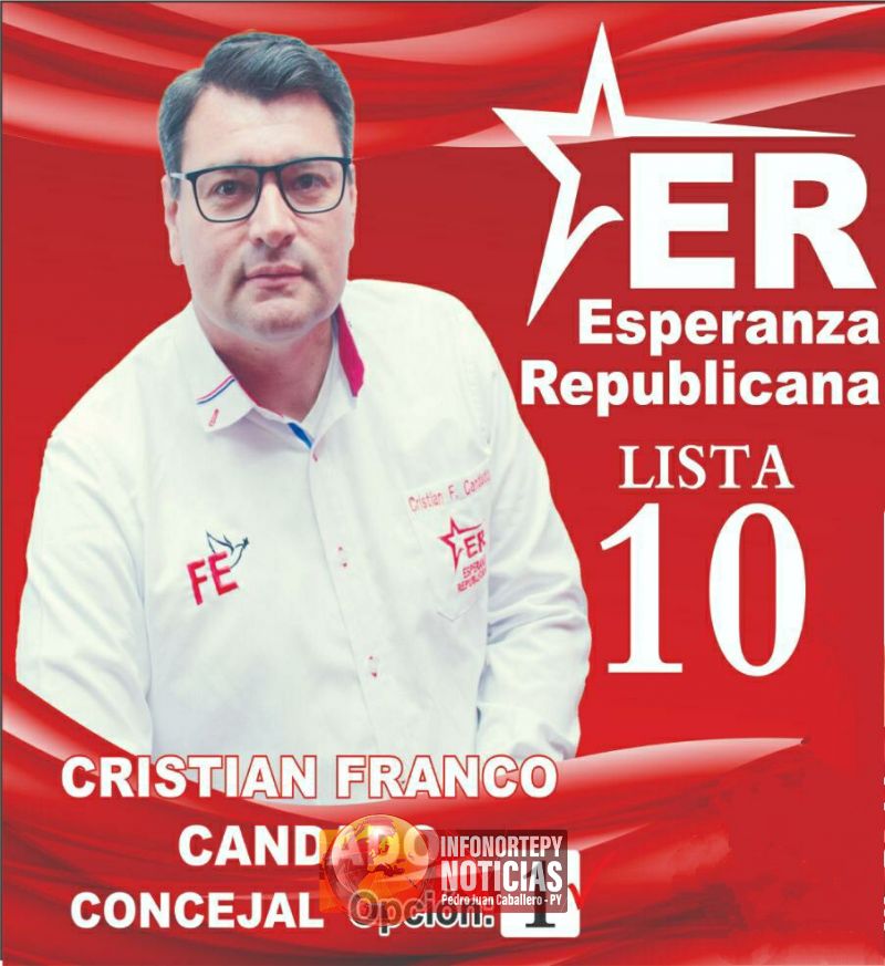 Concejal Cristian Franco en la preferencia de los Pedrojuaninos.