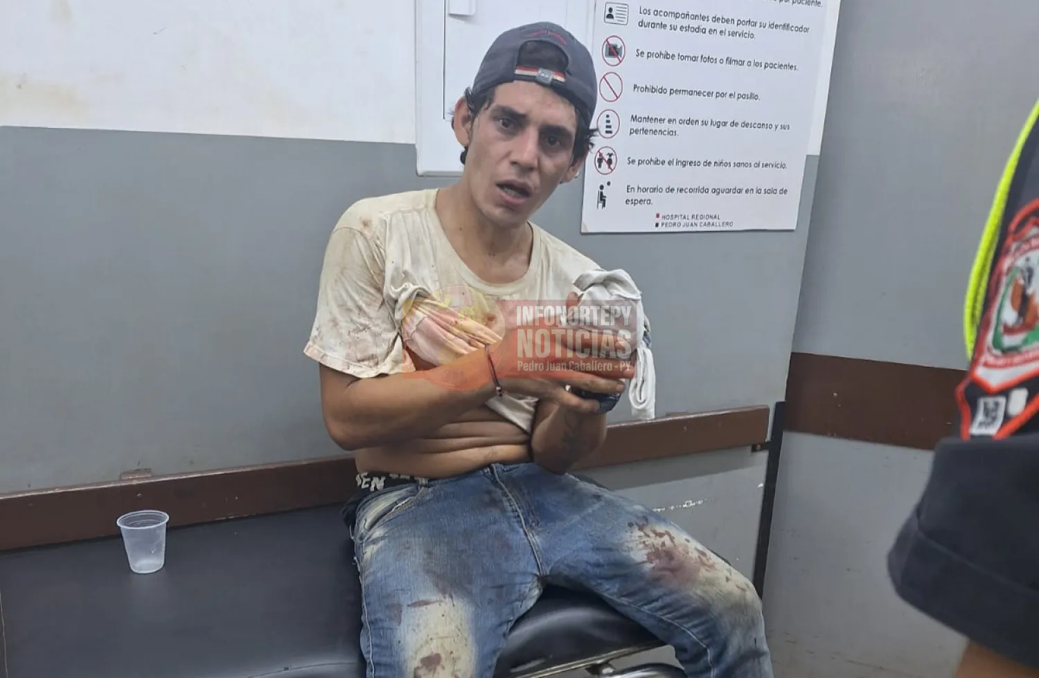 Hieren con arma blanca a un hombre en Pedro Juan