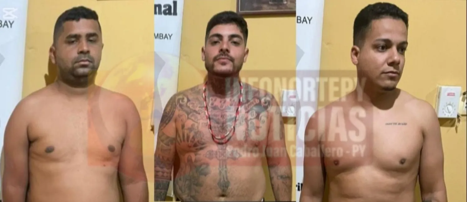 Detienen a tres peligrosos brasileños con procesos por narcotráfico y homicidio en Pedro Juan