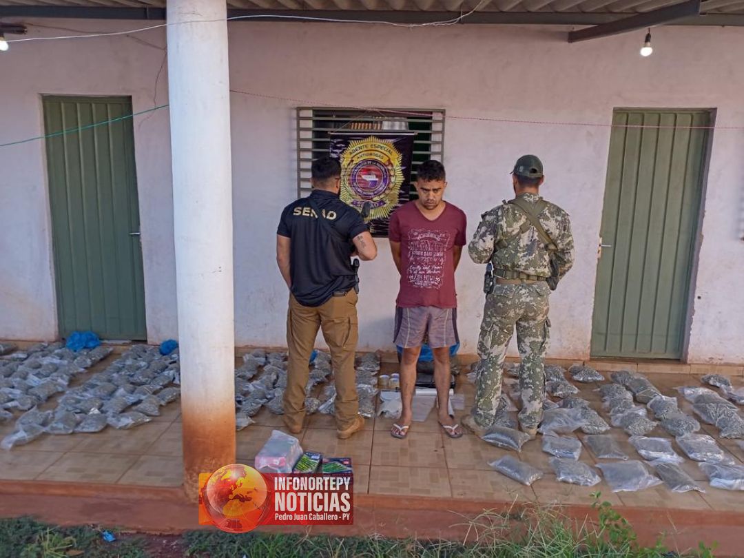 Senad incauta marihuana tipo cripy en Pedro Juan