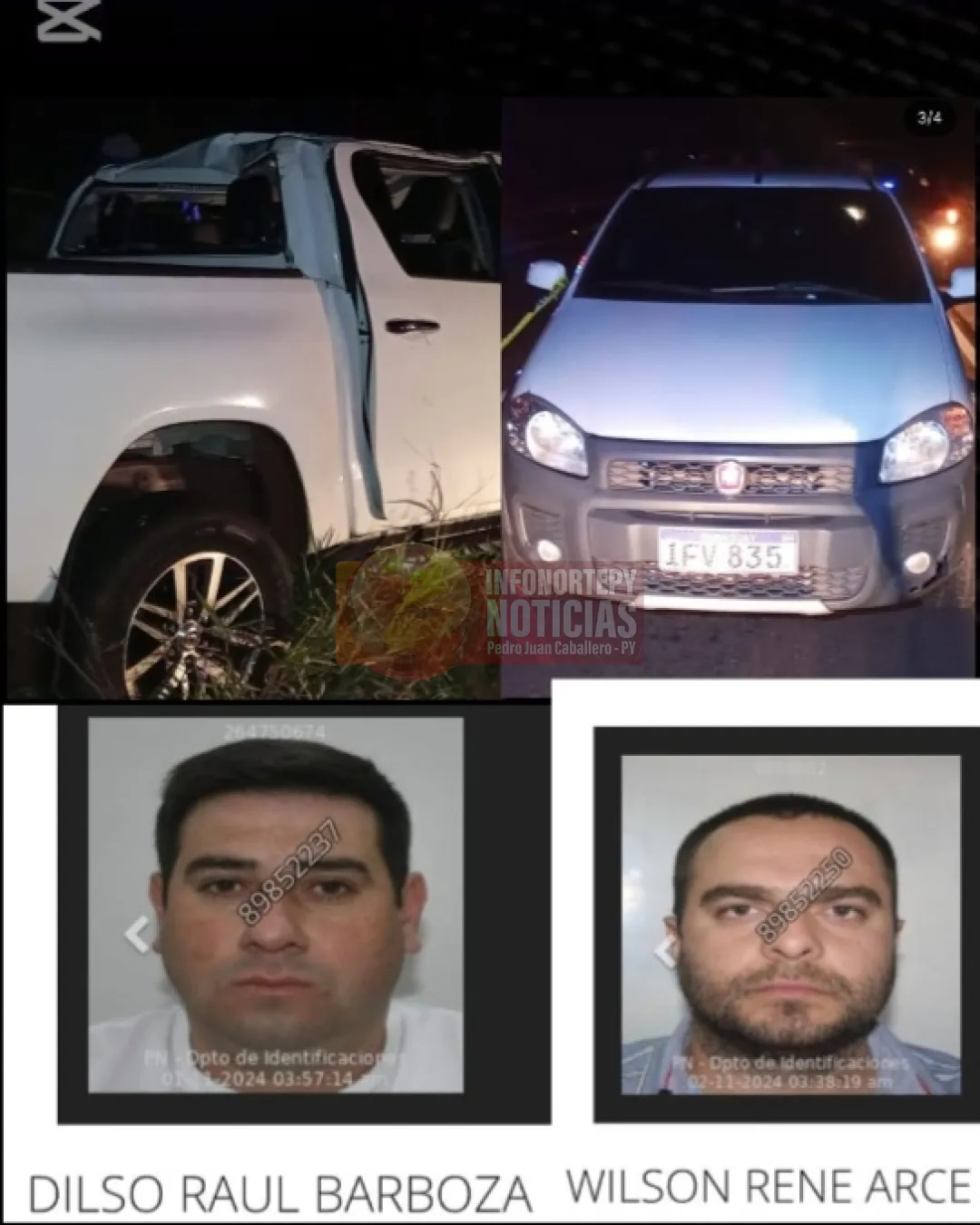Ataque a tiros en Cerro Corá deja un herido grave y camioneta volcada