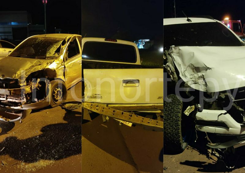 Triple choque deja varios heridos en Pedro Juan
