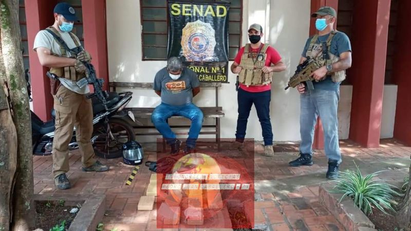 Detienen a  Hugo Pira con 14 kilos de cocaína en Pedro Juan