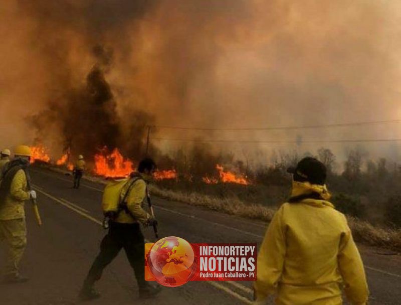 El fuego ya consumió más de la mitad del Parque Nacional Cerro Corá