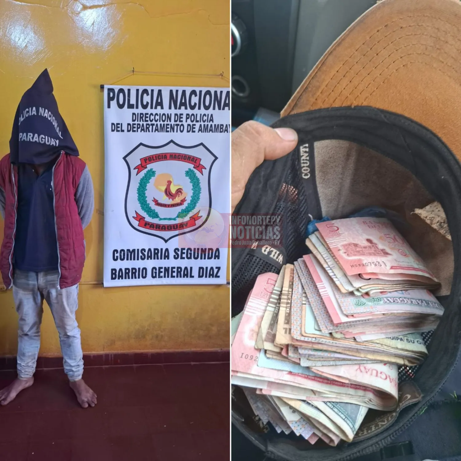 Aprehenden a joven tras resistencia y agresión a policías en Pedro Juan
