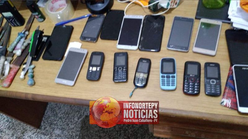 Incautan 16 celulares en penitenciaría de Concepción
