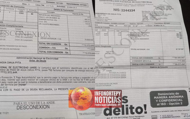 Ex intendente de Zaja Pyta deja millonaria deuda por energía de pozos artecianos