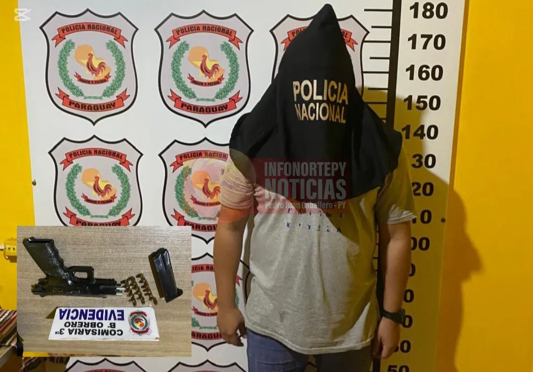 Guardia de seguridad armado detenido por resistencia en Pedro Juan