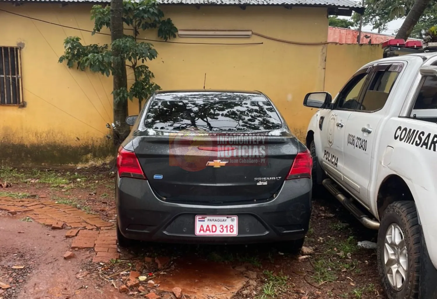 Policía recupera vehículo robado en Brasil y abandonado en Pedro Juan