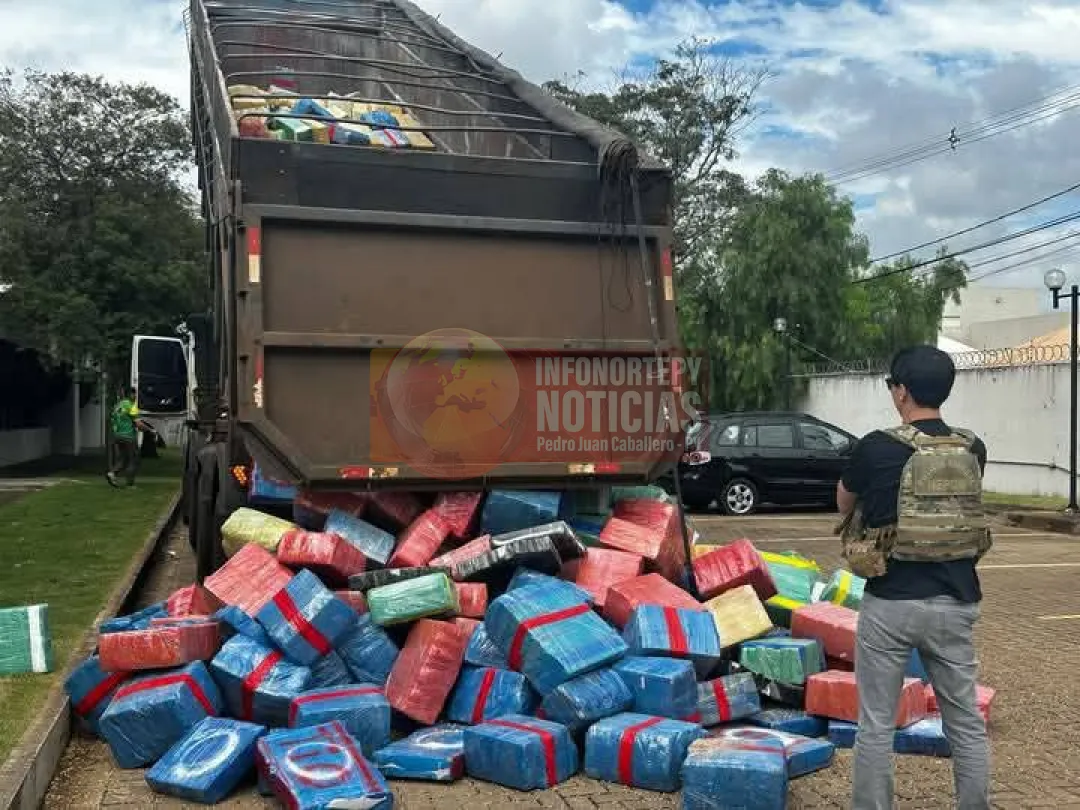Autoridades brasileñas incautan 7 toneladas de marihuana que partió de Pedro Juan