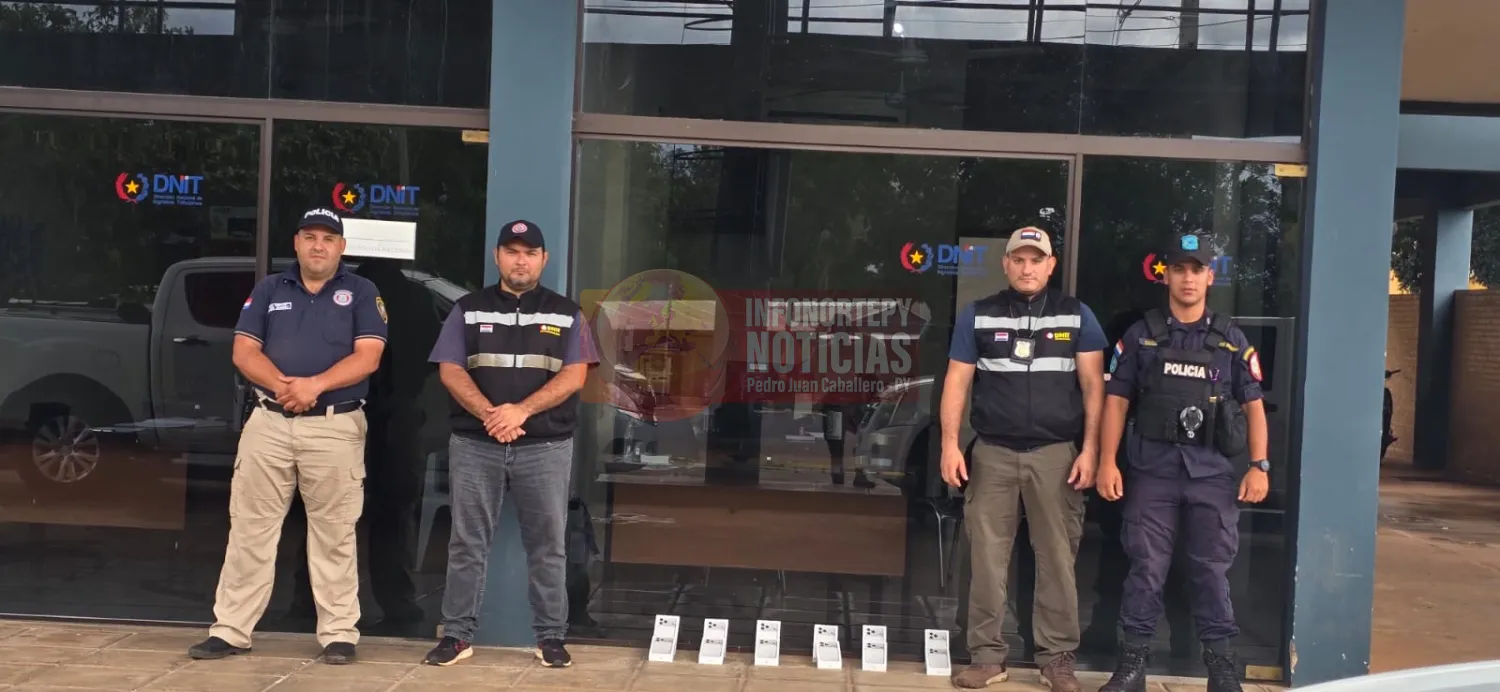 DNIT incauta 12 iPhone de contrabando en control realizado en Cruce Bella Vista