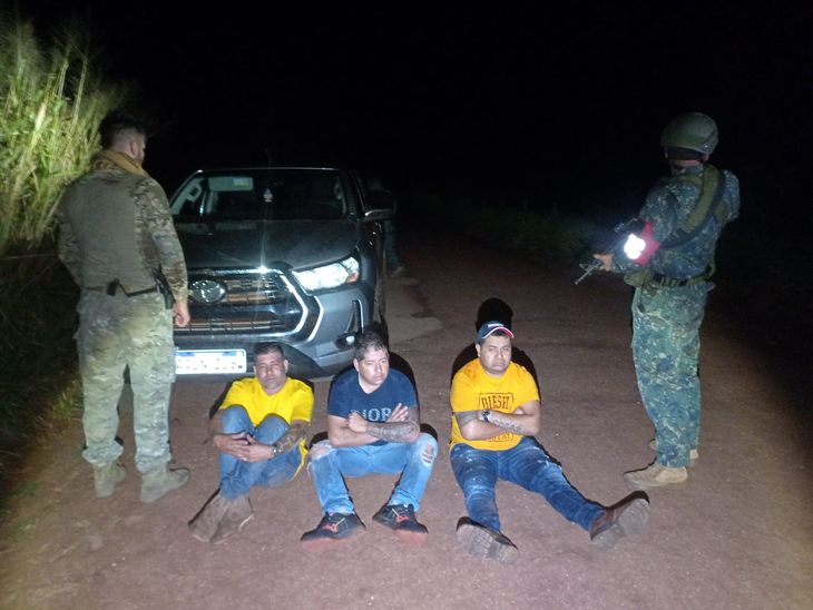 Tres supuestos marihuaneros detenidos con droga, armas en Pedro Juan