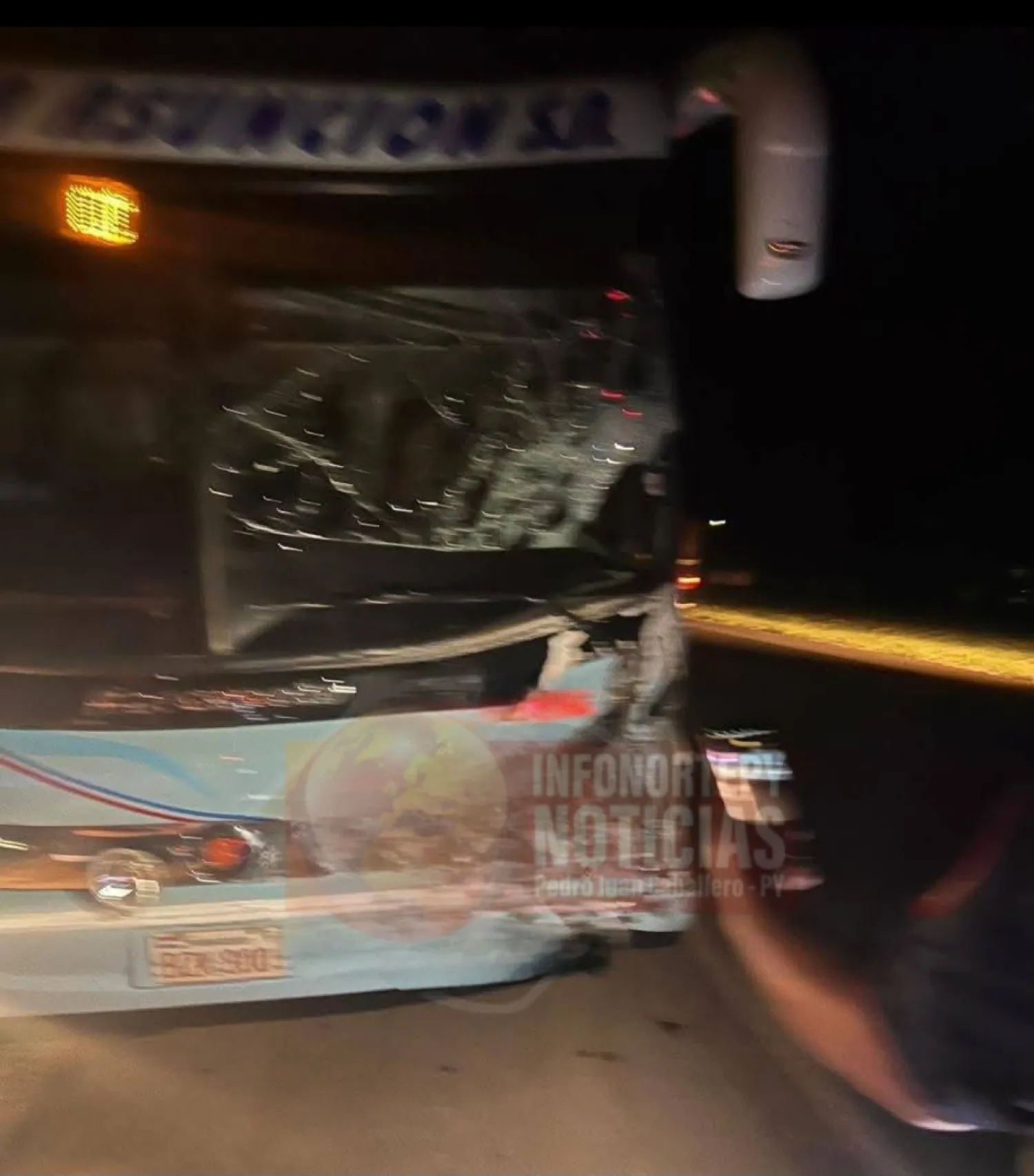 Accidente de tránsito deja un fallecido tras choque entre motocicleta y ómnibus en Yby Yaú