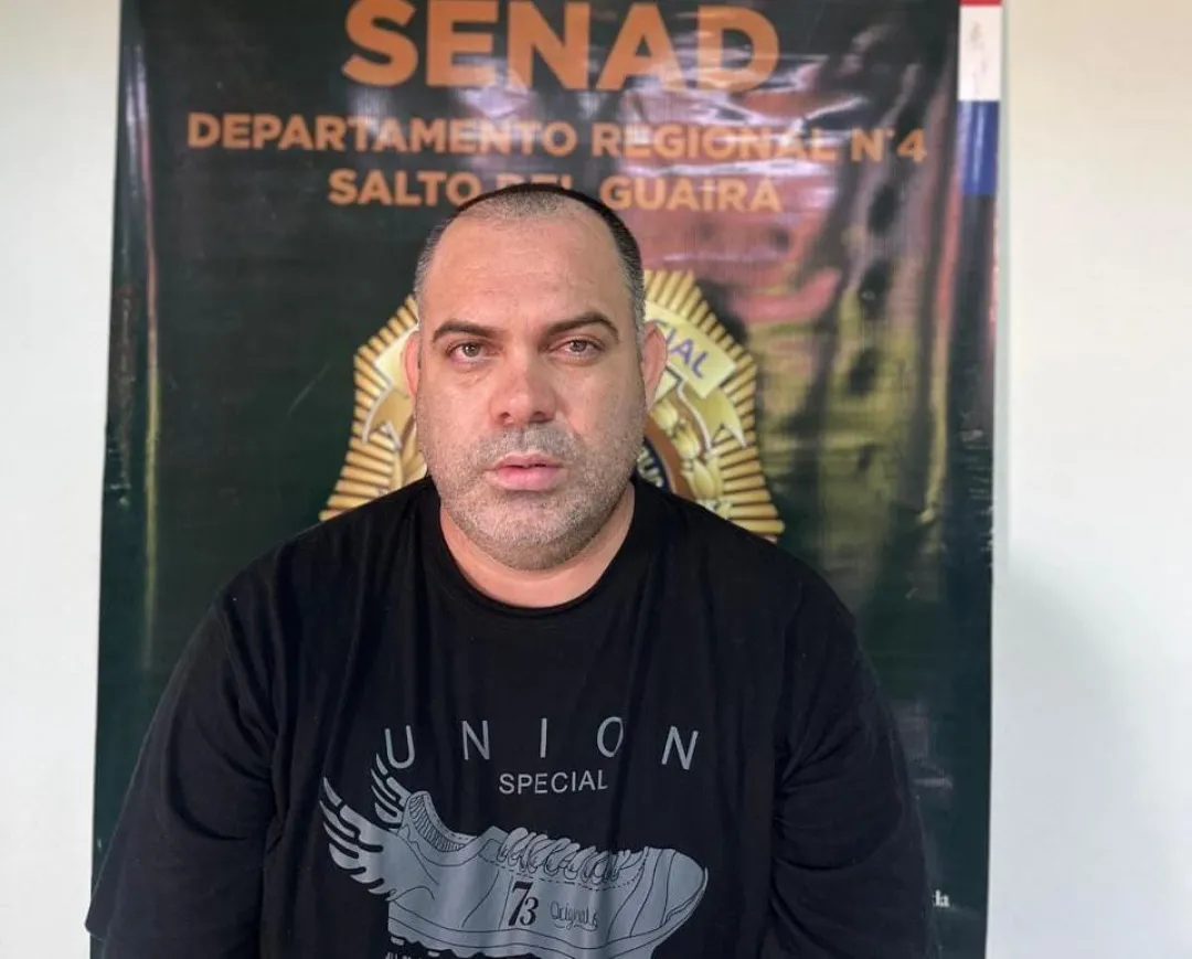 Peligroso criminal "mata policía" del PCC capturado por la SENAD