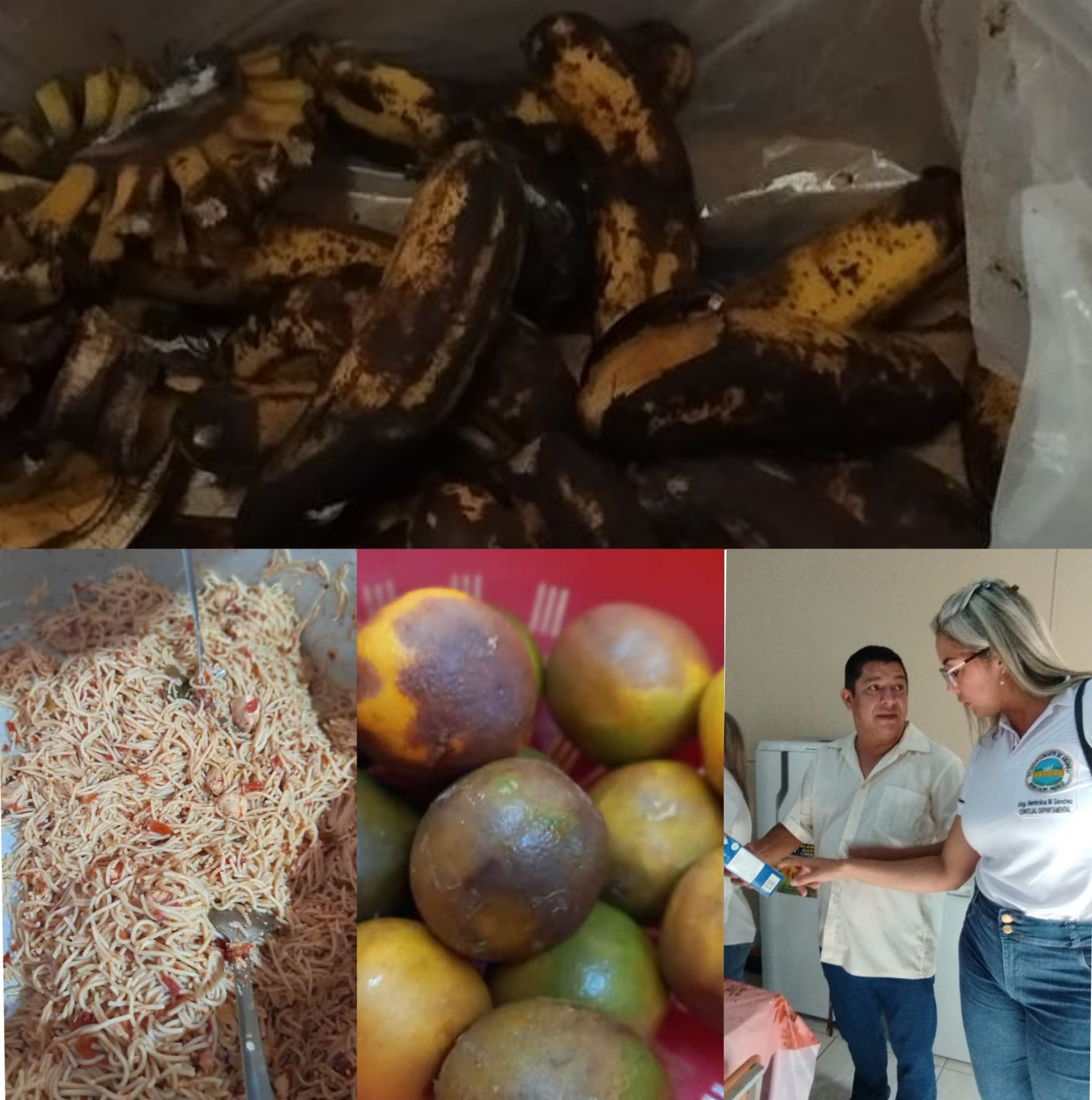 Blanca Nieves entrega alimentos podridos en escuelas de Bella Vista.