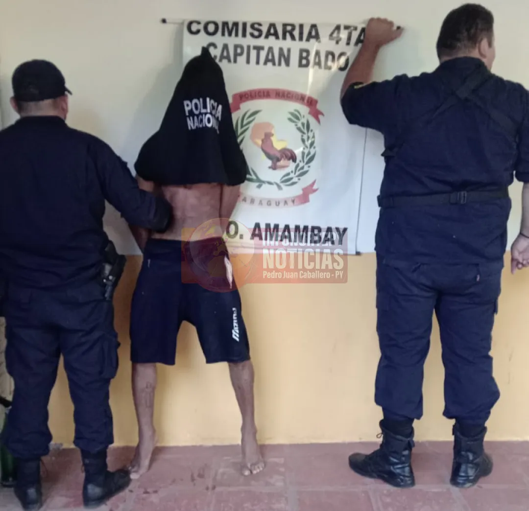 Hombre con antecedentes por homicidio detenido por violencia familiar en Capitán Bado