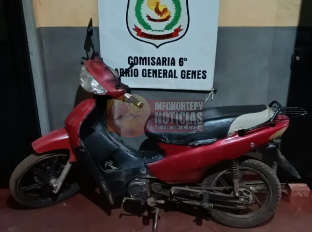 Recuperan motocicleta robada en Pedro Juan