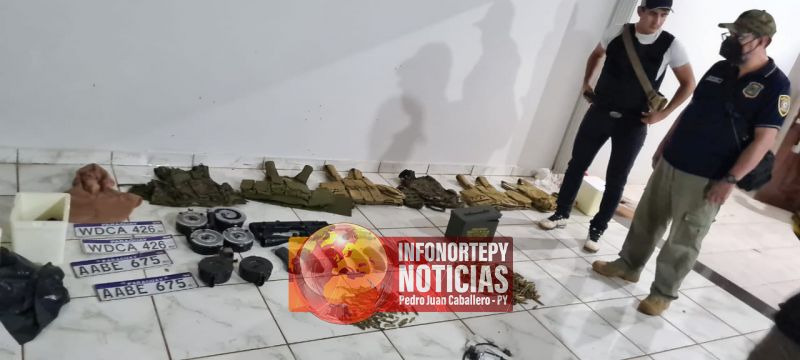 Hallan más proyectiles con sello de Dimabel durante allanamiento en Pedro Juan