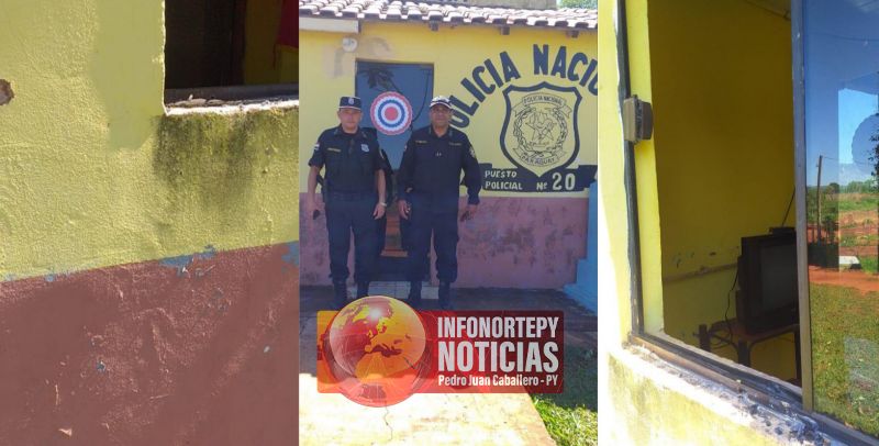 Desconocidos atacaron a tiros Puesto Policial de la Colonia Maria Auxiladora