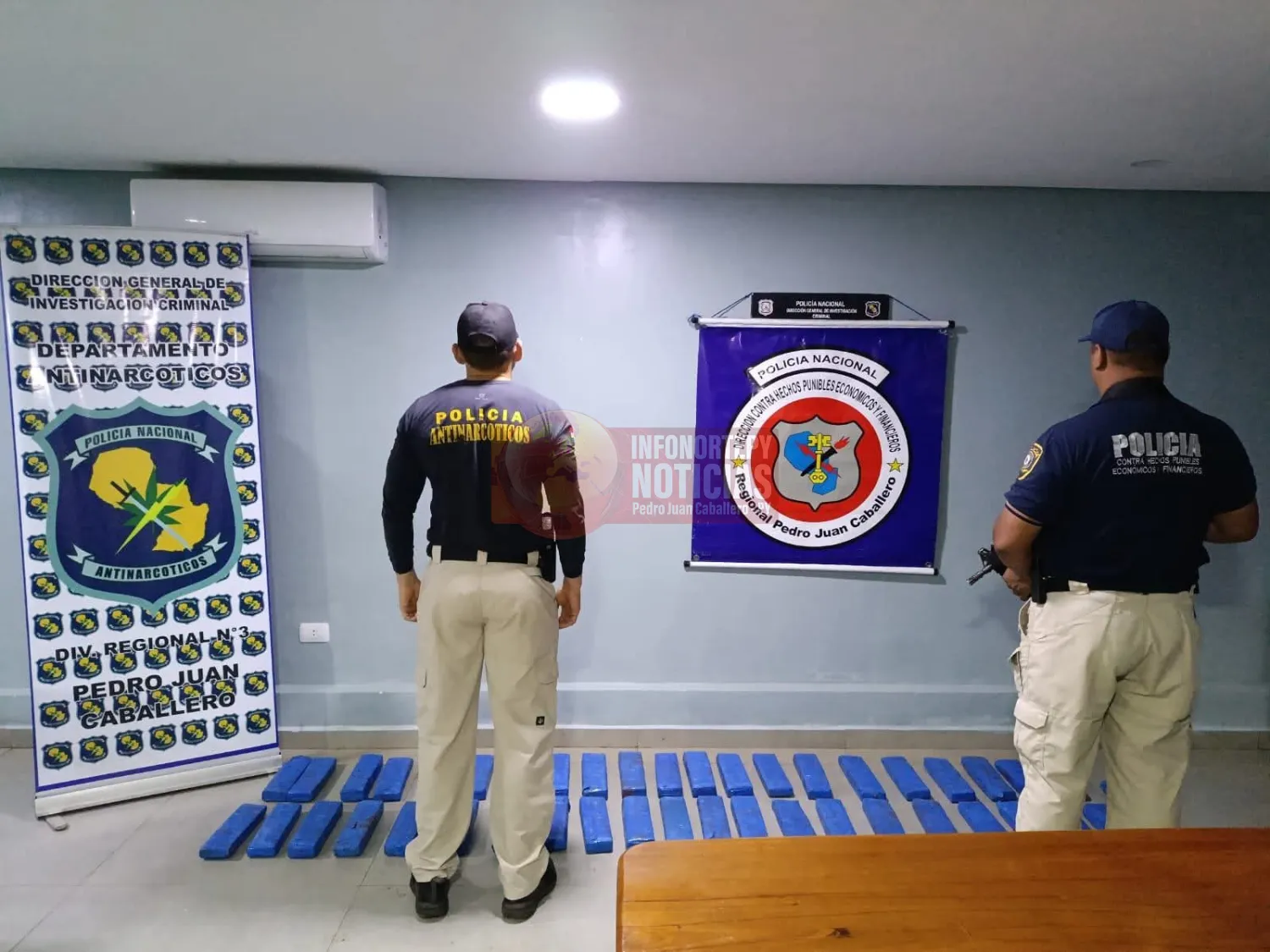 Incautan 43 panes de marihuana prensada en operativo en Pedro Juan