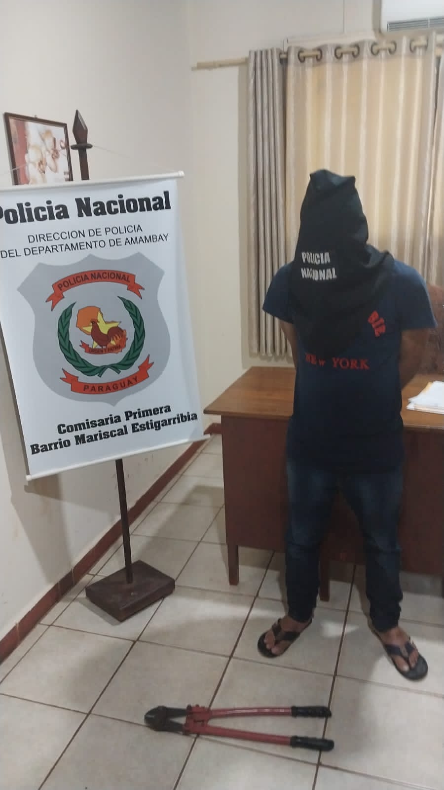 Policia Nacional de Pedro Juan detuvo a ladrón de comercios