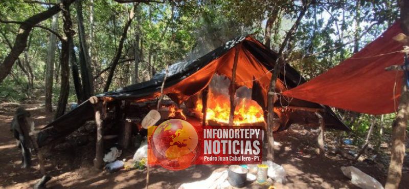 Antinarcóticos destruye cultivos de marihuana y campamentos en Cruce Bella Vista