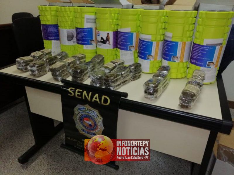 Senad detecta más de siete kilos de marihuana en equipos de gimnasia