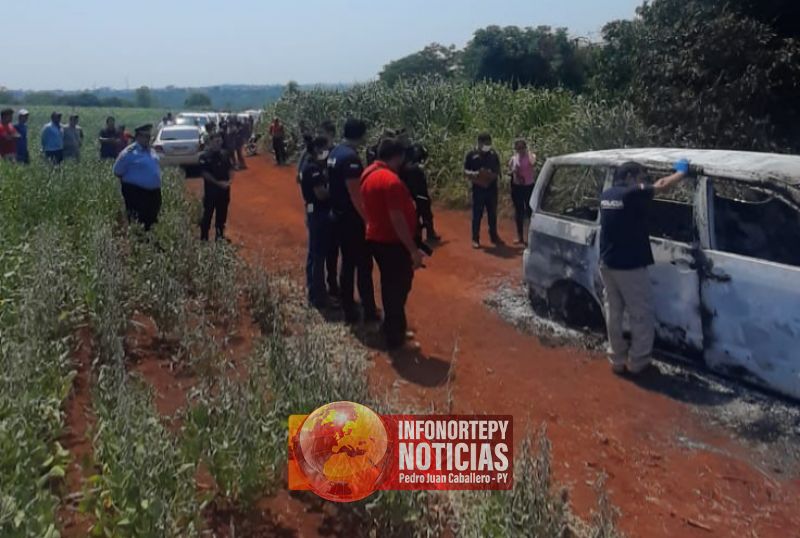 Encuentran vehículo quemado con una persona totalmente incinerada en Itapopó
