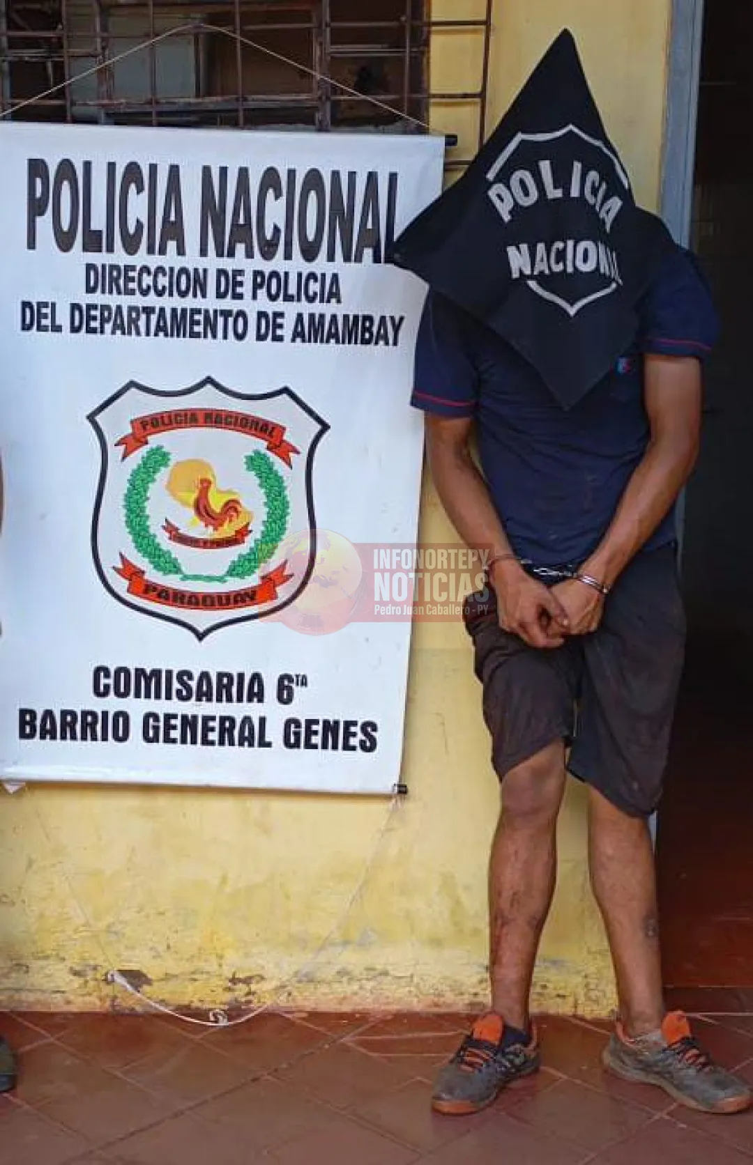 Joven detenido con objetos hurtados en Pedro Juan