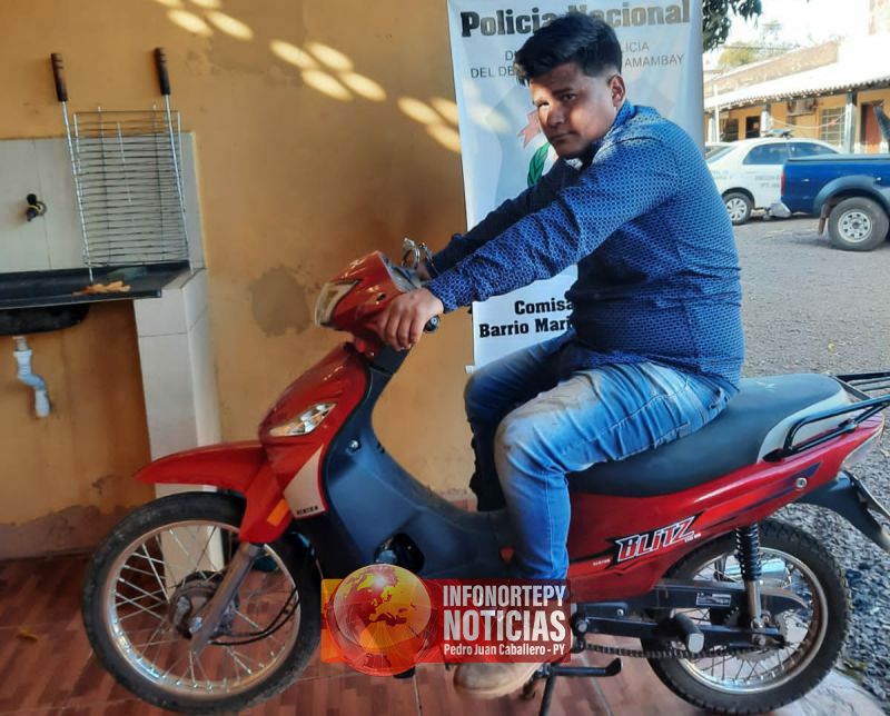 Delincuente fue detenido en Pedro Juan luego de hurtar una motocicleta