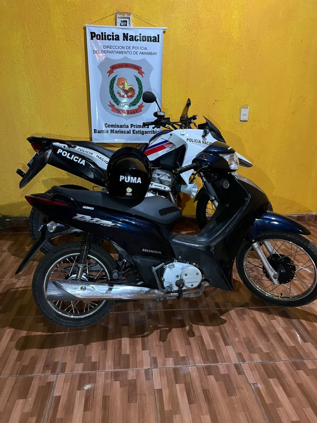 Policía recupera motocicleta hurtada cerca de la Terminal de Ómnibus en Pedro Juan