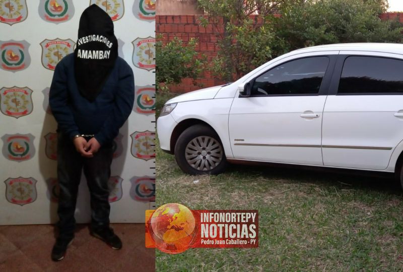 Recuperan taxi robado en Pedro Juan y detienen al supuesto autor.