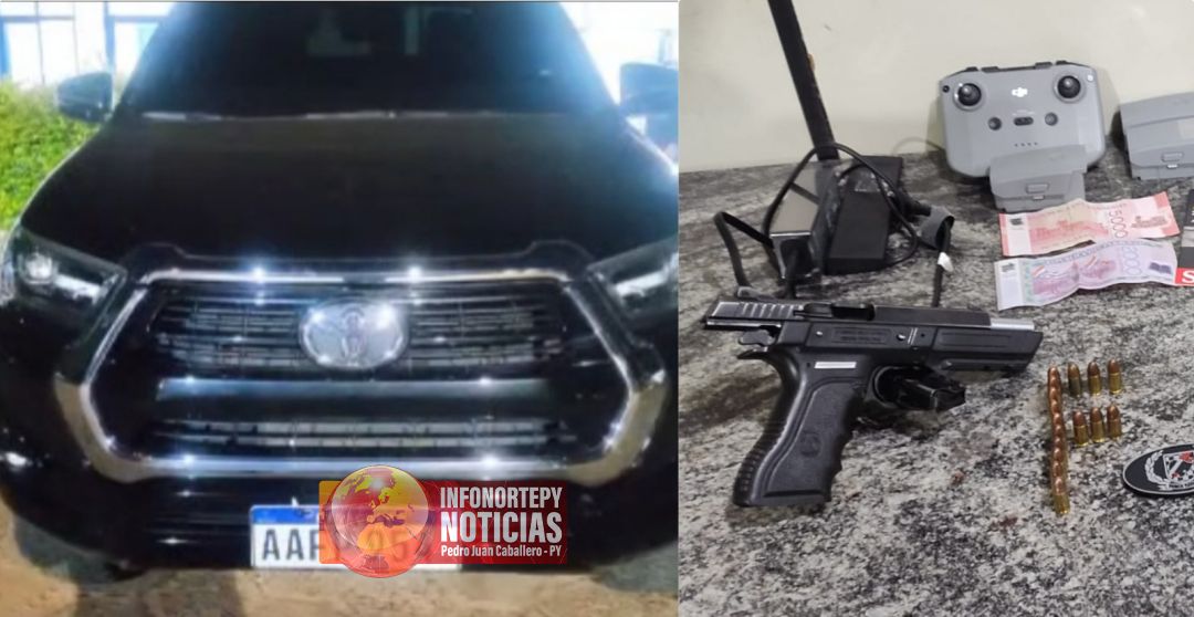 Abandonan camioneta blindada con chapa paraguaya en Ponta Porá