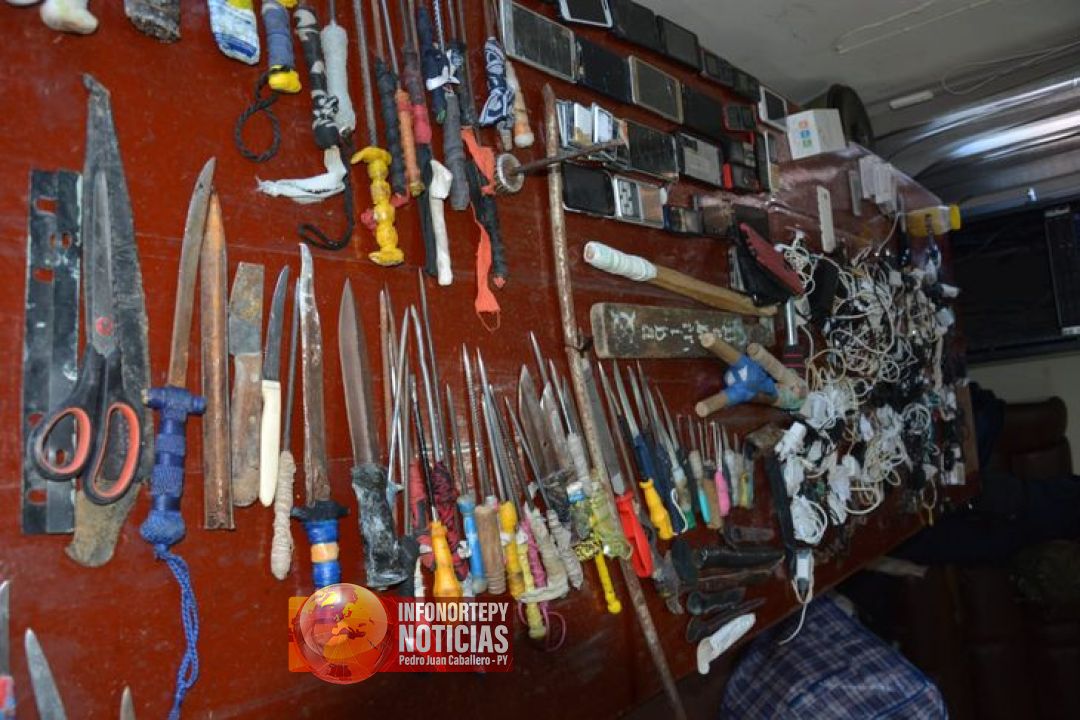 Cuantiosos objetos prohibidos requisados en cárcel de Coronel Oviedo