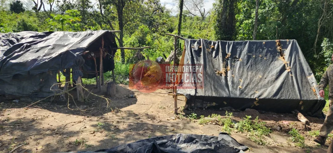 Continúan destrucción de campamentos del narcotráfico en Canindeyú