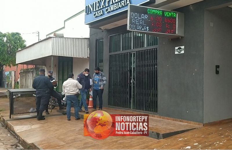 Atacan a tiros Casa de Cambios en Pedro Juan donde operaba víctima de homicidio